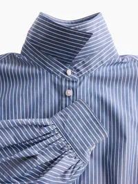 GapStudio Poplin Fitted Shirt - Blue stripe — view 5