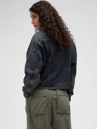 GapStudio Printed Denim Sweatshirt - Dark denim — view 2