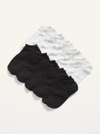 Gender-Neutral Ankle Socks 10-Pack for Kids - Neutral
