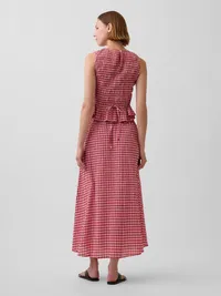 Gingham Maxi Skirt - Red gingham — view 2