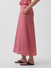 Gingham Maxi Skirt - Red gingham — view 3