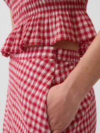 Gingham Maxi Skirt - Red gingham — view 4