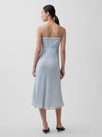 Gingham Midi Slip Dress - Light blue gingham — view 2