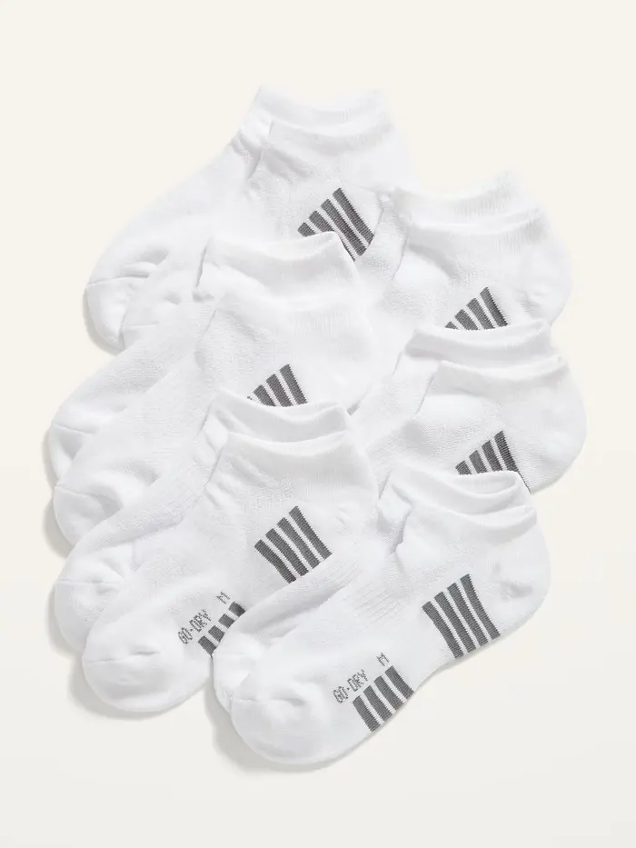 Go-Dry Ankle Socks 6-Pack for Boys - Bright White