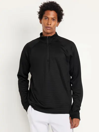 Go-Dry Cool Waffle Quarter Zip - Black Jack