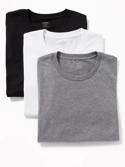 Go-Dry Crew-Neck T-Shirts 3-Pack - Basic Multi Pack