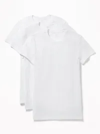 Go-Dry Crew-Neck T-Shirts 3-Pack - Bright White — view 2