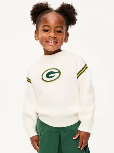 Green Bay Packers Crew-Neck Sweater for Toddler Girls - Green Bay Packers