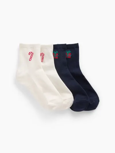 Half-Crew Socks (2-Pack) - Holiday multi