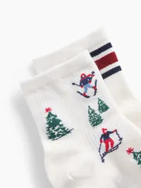 Half-Crew Socks (2-Pack) - Lodge print — view 2