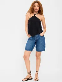 Handkerchief Halter Top - Black Jack — view 3