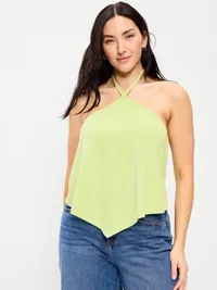 Handkerchief Halter Top - Coriander — view 5