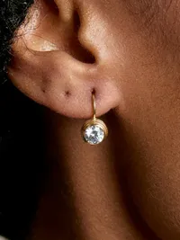 HART Bezel Drop Earrings - Gold — view 3