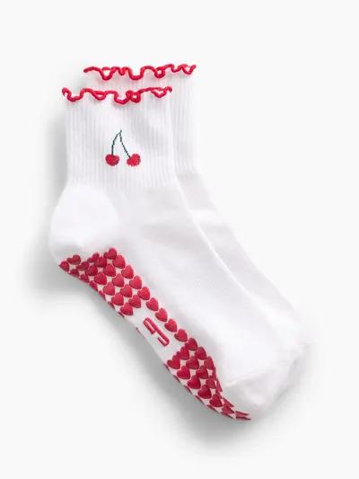 Heart Half-Crew Socks - Modern red