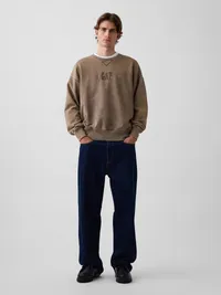 Heavyweight Oversized Logo Sweatshirt - Cool brown — view 2