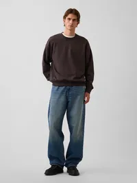 Heavyweight Oversized Sweatshirt - Terra brown — view 2