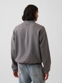 Heavyweight Oversized Zip Jacket - Charcoal grey — view 3