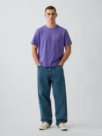 Heavyweight Relaxed Graphic T-Shirt - deep hydrangea — view 2