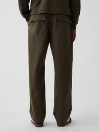 Herringbone '90s Loose Pants - BAMBOO — view 4
