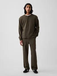 Herringbone '90s Loose Pants - BAMBOO — view 5