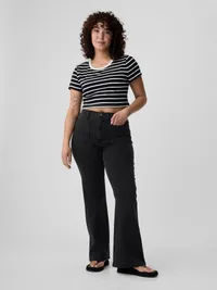 High Rise '70s Flare Jeans - Basic black — view 5