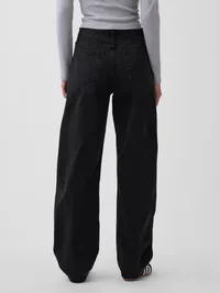 High Rise Barrel Jeans - Black — view 4