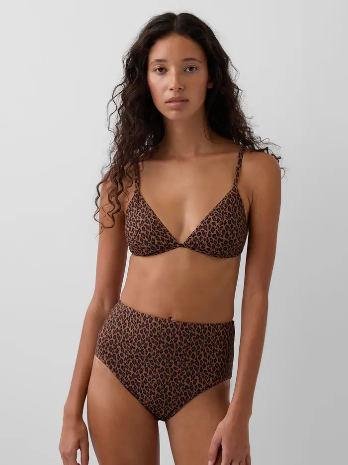 High Rise Bikini Bottom - Leopard