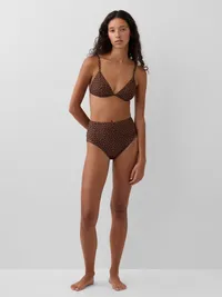 High Rise Bikini Bottom - Leopard — view 3