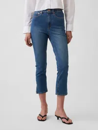 High Rise Capri Jeans - Medium indigo — view 2