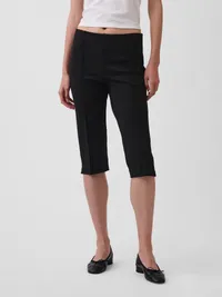 High Rise Double Knit Capris - Basic black — view 2