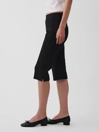 High Rise Double Knit Capris - Basic black — view 3