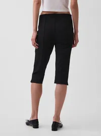 High Rise Double Knit Capris - Basic black — view 4