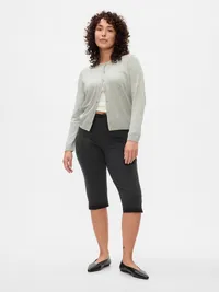 High Rise Double Knit Capris - Basic black — view 5