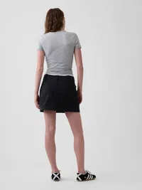 High Rise Mini Utility Skort - True black — view 2