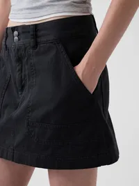 High Rise Mini Utility Skort - True black — view 4