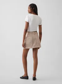 High Rise Mini Utility Skort - Wicker tan — view 2
