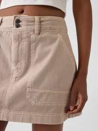High Rise Mini Utility Skort - Wicker tan — view 4