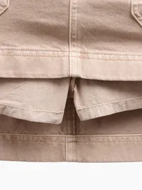 High Rise Mini Utility Skort - Wicker tan — view 5