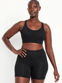High Support PowerSoft Sports Bra - Black Jack — view 5