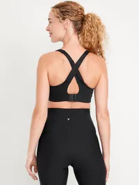 High Support PowerSoft Sports Bra - Black Jack — view 2