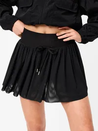 High-Waisted Mesh Skort - Black Jack — view 3
