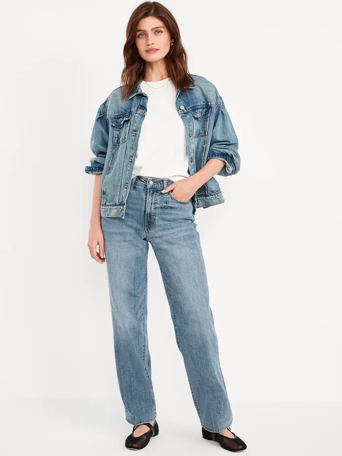 High-Waisted OG Loose Jeans - Medium Wash