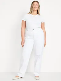High-Waisted OG Loose Jeans - White — view 5