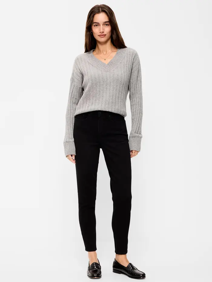High-Waisted OG Straight Ankle Jeans - Black Jack