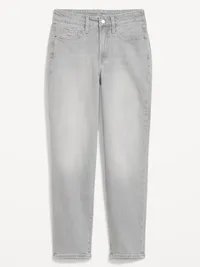 High-Waisted OG Straight Ankle Jeans - LIGHT GREY — view 4