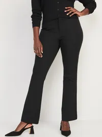 High-Waisted Pixie Flare Pants - Black — view 5