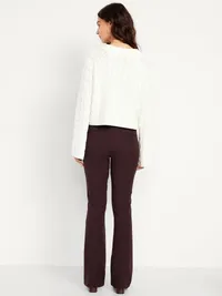 High-Waisted Pixie Flare Pants - Black Coffee — view 3