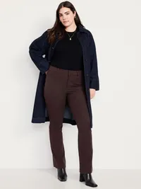 High-Waisted Pixie Flare Pants - Black Coffee — view 5