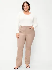 High-Waisted Pixie Flare Pants - Chocolate Malted — view 4