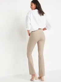 High-Waisted Pixie Flare Pants - Mocha Taffy — view 2